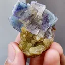 Natural Blue Cubic Fluorite coexists with Mica comes from Yaogangxian,Huann 30*40*30MM - image 2