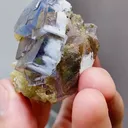 Natural Blue Cubic Fluorite coexists with Mica comes from Yaogangxian,Huann 30*40*30MM - image 5