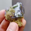 Natural Blue Cubic Fluorite coexists with Mica comes from Yaogangxian,Huann 30*40*30MM - image 4