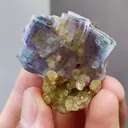 Natural Blue Cubic Fluorite coexists with Mica comes from Yaogangxian,Huann 30*40*30MM - image 3