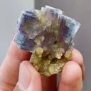 Natural Blue Cubic Fluorite coexists with Mica comes from Yaogangxian,Huann 30*40*30MM - image 6