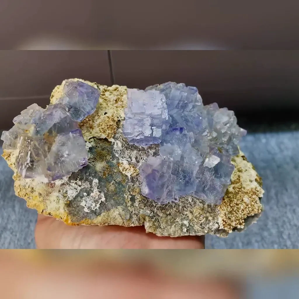 Natural Blue Cubic Fluorite comes from Shizhuyuan,Chenzou 160*95*50MM - image 2