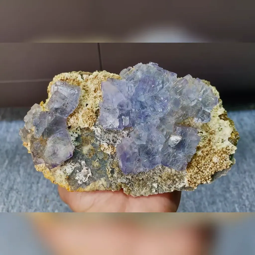 Natural Blue Cubic Fluorite comes from Shizhuyuan,Chenzou 160*95*50MM - image 3