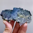Natural Blue Cubic Fluorite comes from Yaogangxian,Hunan 100*50*25MM - image 2
