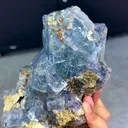 Natural Blue Cubic Fluorite comes from Yaogangxian,Hunan 120*150*100MM - image 2