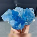 Natural Blue Cubic Fluorite comes from Yaogangxian,Hunan 120*80*50MM - image 1