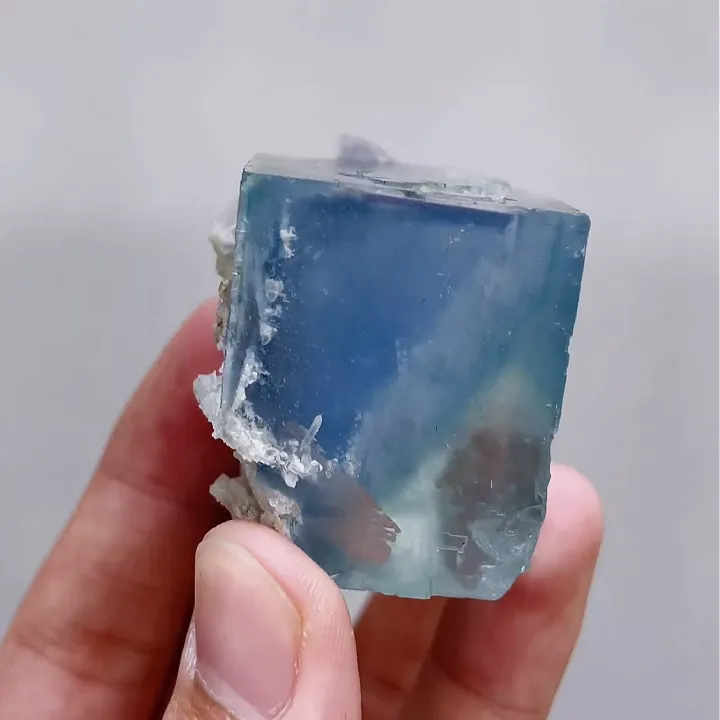 Natural Blue Cubic Fluorite comes from Yaogangxian,Hunan 40*35*30MM - image 3