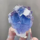 Natural Blue Cubic Fluorite comes from Yaogangxian,Hunan 40*38*40MM - image 1