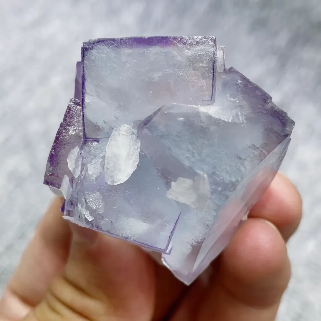 Natural Blue Cubic Fluorite comes from Yaogangxian,Hunan 40*50*25MM - image 4