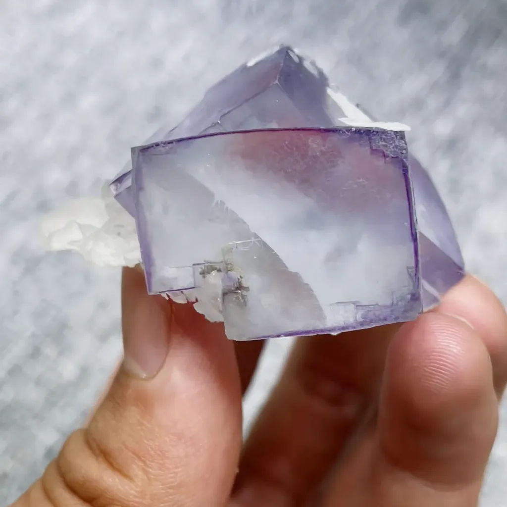 Natural Blue Cubic Fluorite comes from Yaogangxian,Hunan 40*50*25MM - image 3