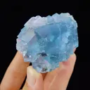 Natural Blue Cubic Fluorite comes from Yaogangxian,Hunan 45*50*45MM - image 2