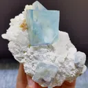 Natural Blue Cubic Fluorite comes from Yaogangxian,Hunan 60*45*90MM - image 2