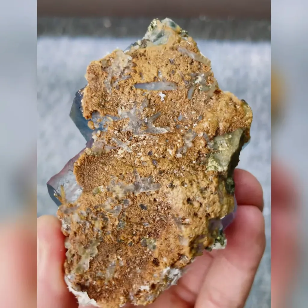 Natural Blue Cubic Fluorite comes from Yaogangxian,Hunan 60*50*25MM - image 3