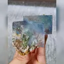 Natural Blue Cubic Fluorite comes from Yaogangxian,Hunan 60*50*25MM - image 1