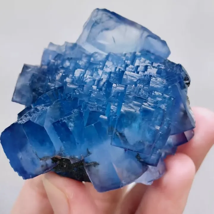 Natural Blue Cubic Fluorite comes from Yaogangxian,Hunan 60*55*30MM - image 4