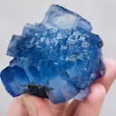 Natural Blue Cubic Fluorite comes from Yaogangxian,Hunan 60*55*30MM - image 4