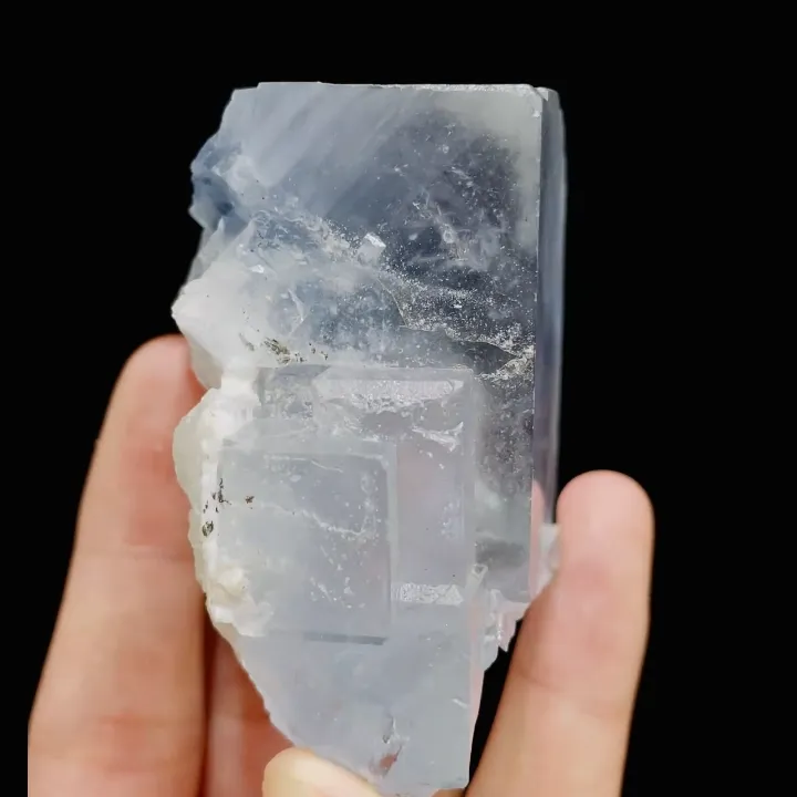 Natural Blue Cubic Fluorite comes from Yaogangxian,Hunan 60*65*45MM - image 3