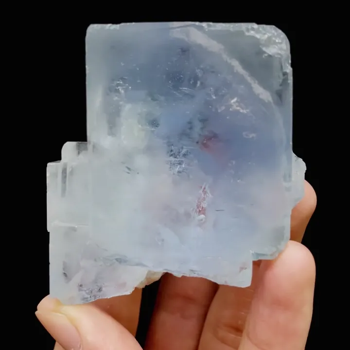 Natural Blue Cubic Fluorite comes from Yaogangxian,Hunan 60*65*45MM image