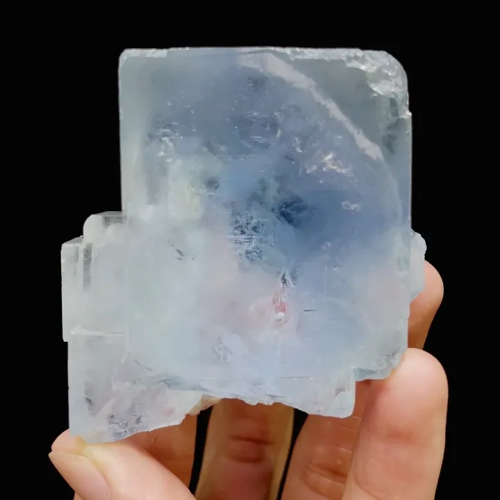 Natural Blue Cubic Fluorite comes from Yaogangxian,Hunan 60*65*45MM - image 5