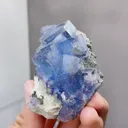 Natural Blue Cubic Fluorite comes from Yaogangxian,Hunan 70*35*50MM - image 2