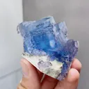 Natural Blue Cubic Fluorite comes from Yaogangxian,Hunan 70*35*50MM - image 1