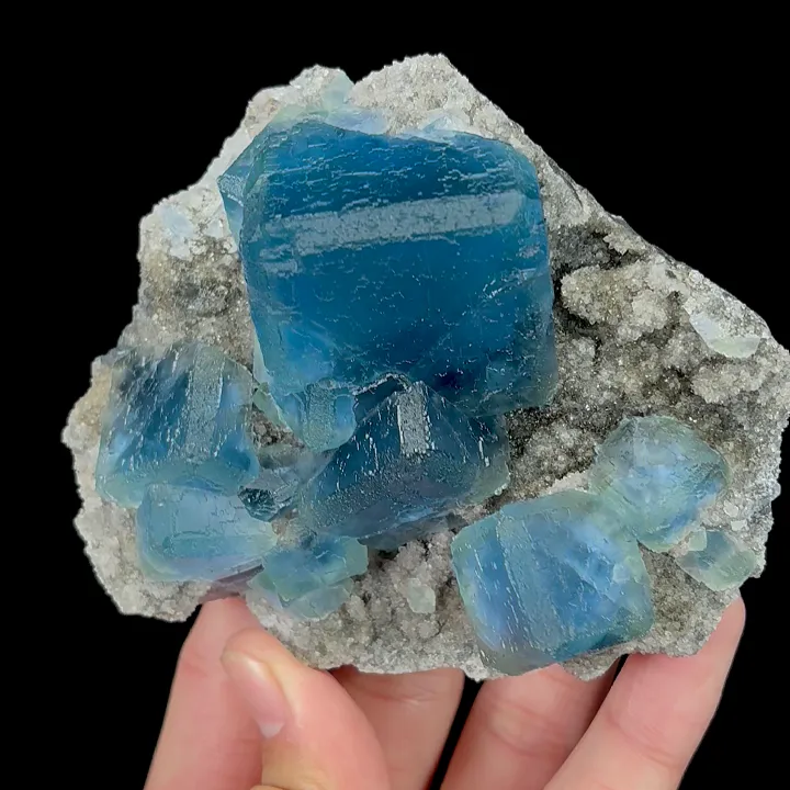 Natural Blue Cubic Fluorite, Mineral Specimen: Inner Mongolia,China (105*85*45MM) - image 3