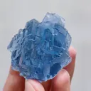 Natural Blue Cubic Fluorite, Mineral Specimen: Yaogangxian,Hunan (50*45*50MM) - image 3