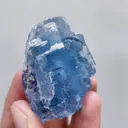 Natural Blue Cubic Fluorite, Mineral Specimen: Yaogangxian,Hunan (50*45*50MM) - image 4
