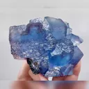Natural Blue Cubic Fluorite, Mineral Specimen: Yaogangxian,Hunan (80*65*40mm) - image 6