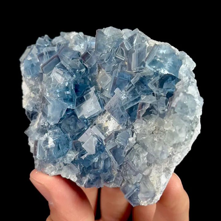 Natural Blue Cubic Fluorite, Mineral Specimen:Fujian,China (90*70*25MM) - image 3