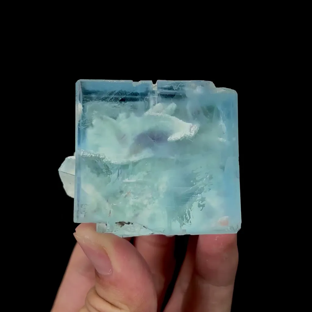 Natural Blue Cubic Fluorite Mineral Specimen,High Quality Specimen,DAGUISHAN,GUANGXI,CHINA(55*46*42mm) image