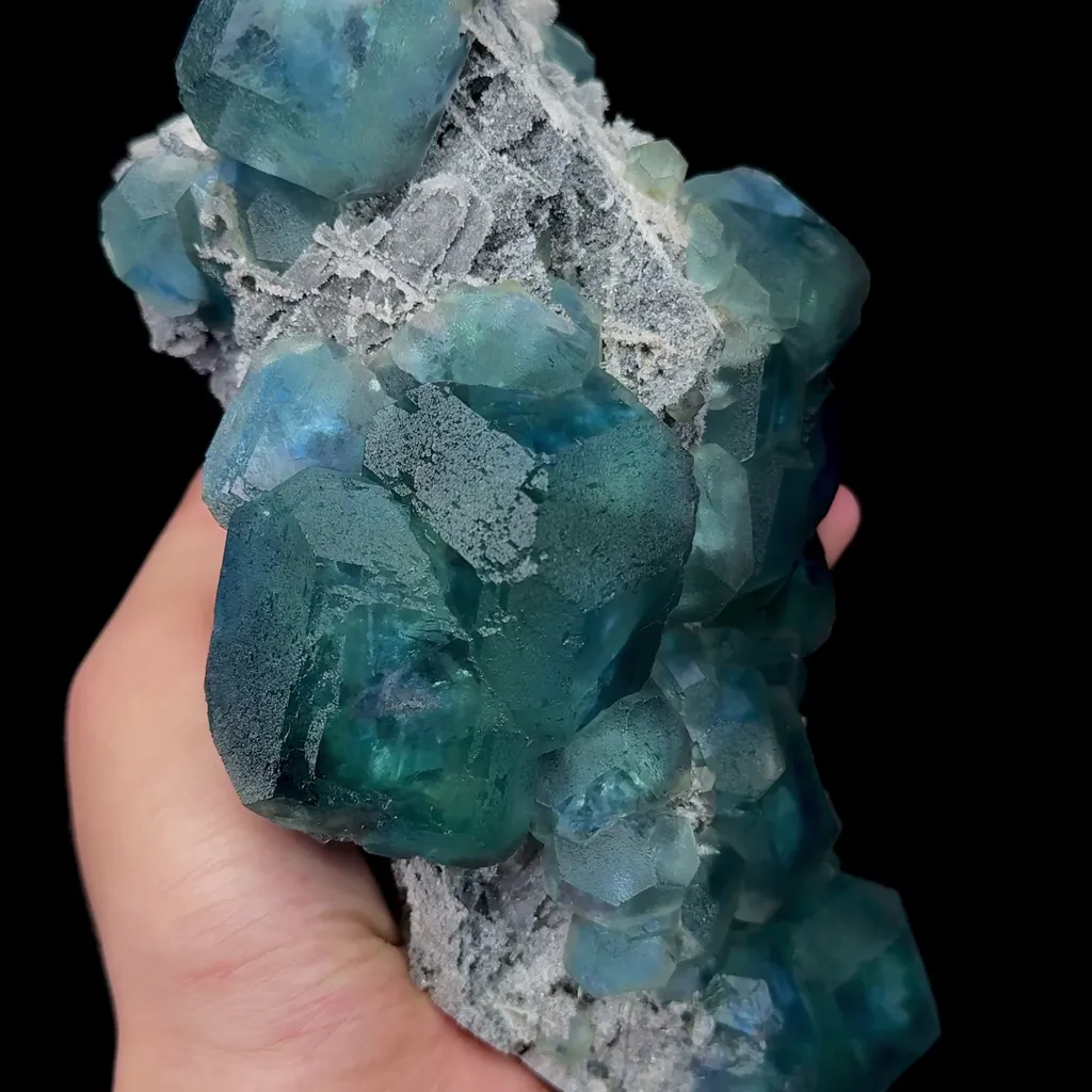 Natural Blue Cubic Fluorite Mineral Specimen,High Quality Specimen,FUJIAN,CHINA(210*118*77mm) - image 4