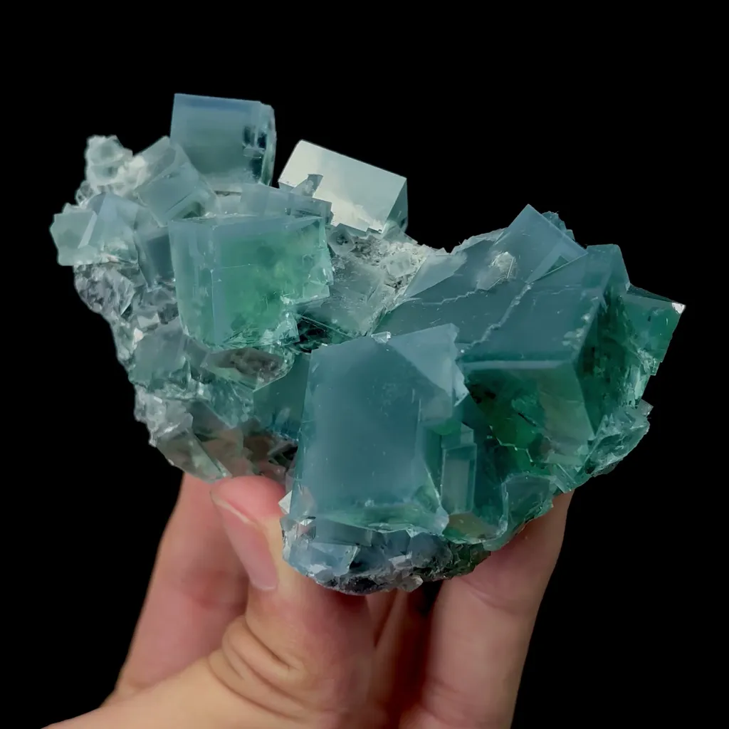 Natural Blue Cubic Fluorite Mineral Specimen,High Quality Specimen,FUJIAN,CHINA(91*53*40mm) - image 4