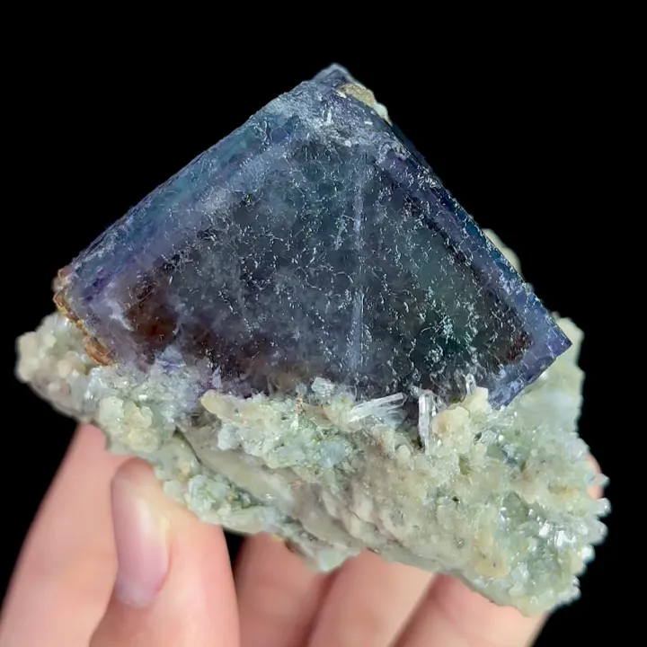 Natural Blue Cubic Fluorite Mineral Specimen,High Quality Specimen:YAO GANG XIAN,CHINA(83*75*60mm) - image 4