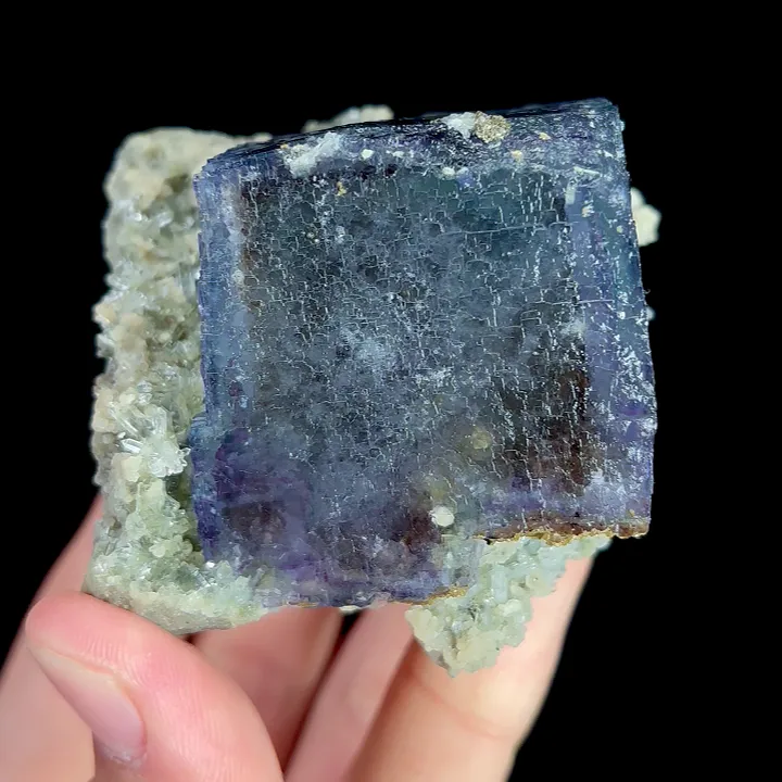 Natural Blue Cubic Fluorite Mineral Specimen,High Quality Specimen:YAO GANG XIAN,CHINA(83*75*60mm) - image 3