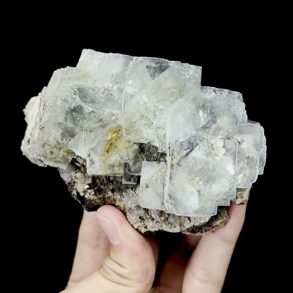 Natural Blue Cubic Fluorite Mineral Specimen,High Quality Specimen,YAO GANG XIAN,HUNAN,CHINA(105*70*45mm) - image 4
