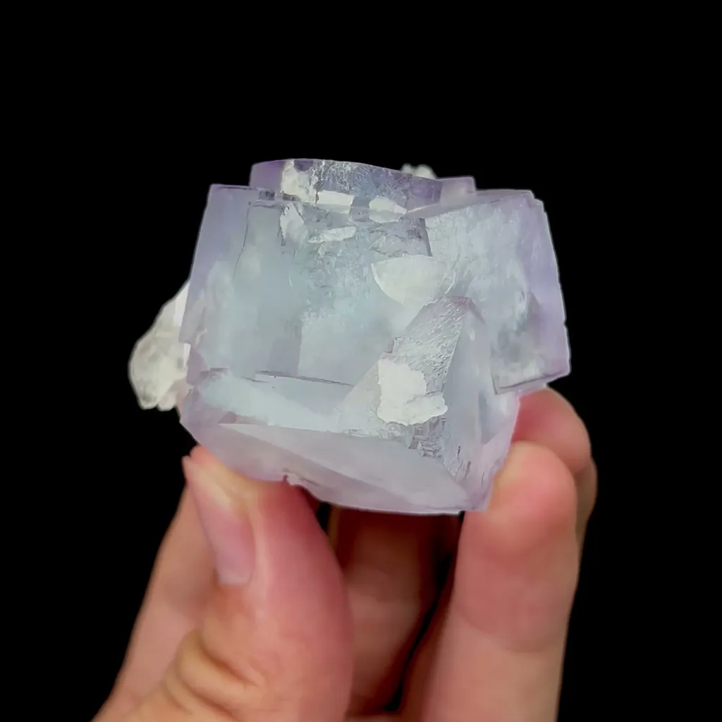 Natural Blue Cubic Fluorite Mineral Specimen,High Quality Specimen,YAO GANG XIAN,HUNAN,CHINA(40*50*25mm) image