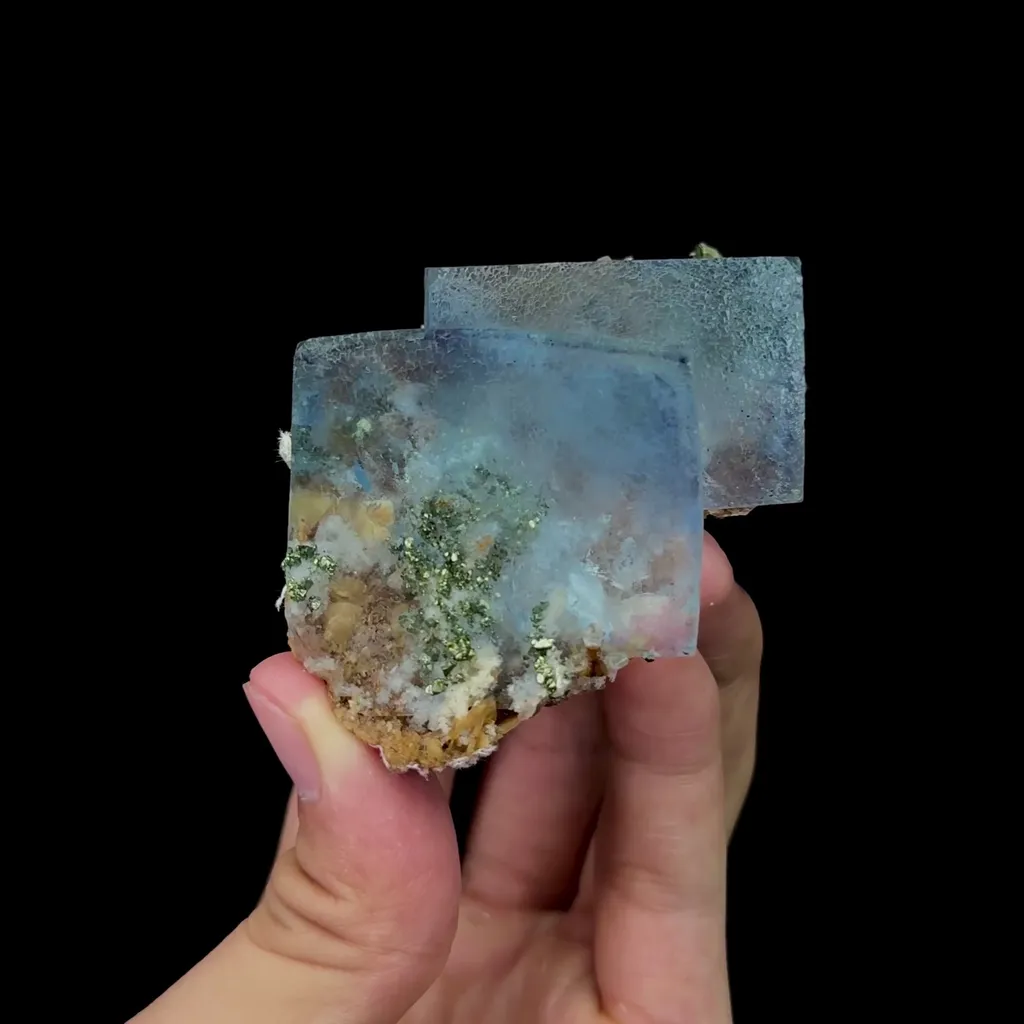 Natural Blue Cubic Fluorite Mineral Specimen,High Quality Specimen,YAO GANG XIAN,HUNAN,CHINA(60*50*25mm) - image 5