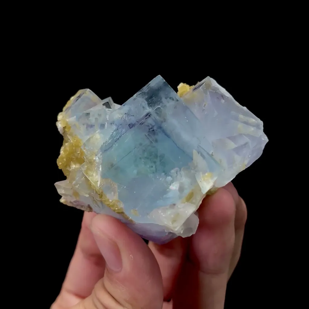 Natural Blue Cubic Fluorite Mineral Specimen,High Quality Specimen,YAO GANG XIAN,HUNAN,CHINA(60*55*27mm) image