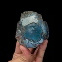 Natural Blue Cubic Fluorite Mineral Specimen,High Quality Specimen,YAO GANG XIAN,HUNAN,CHINA(80*60*45mm) - image 3