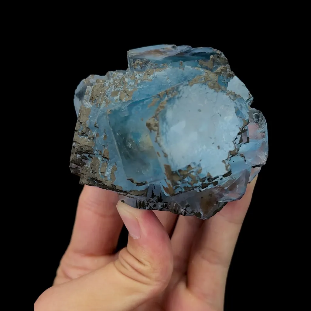 Natural Blue Cubic Fluorite Mineral Specimen,High Quality Specimen,YAO GANG XIAN,HUNAN,CHINA(80*60*45mm) - image 2