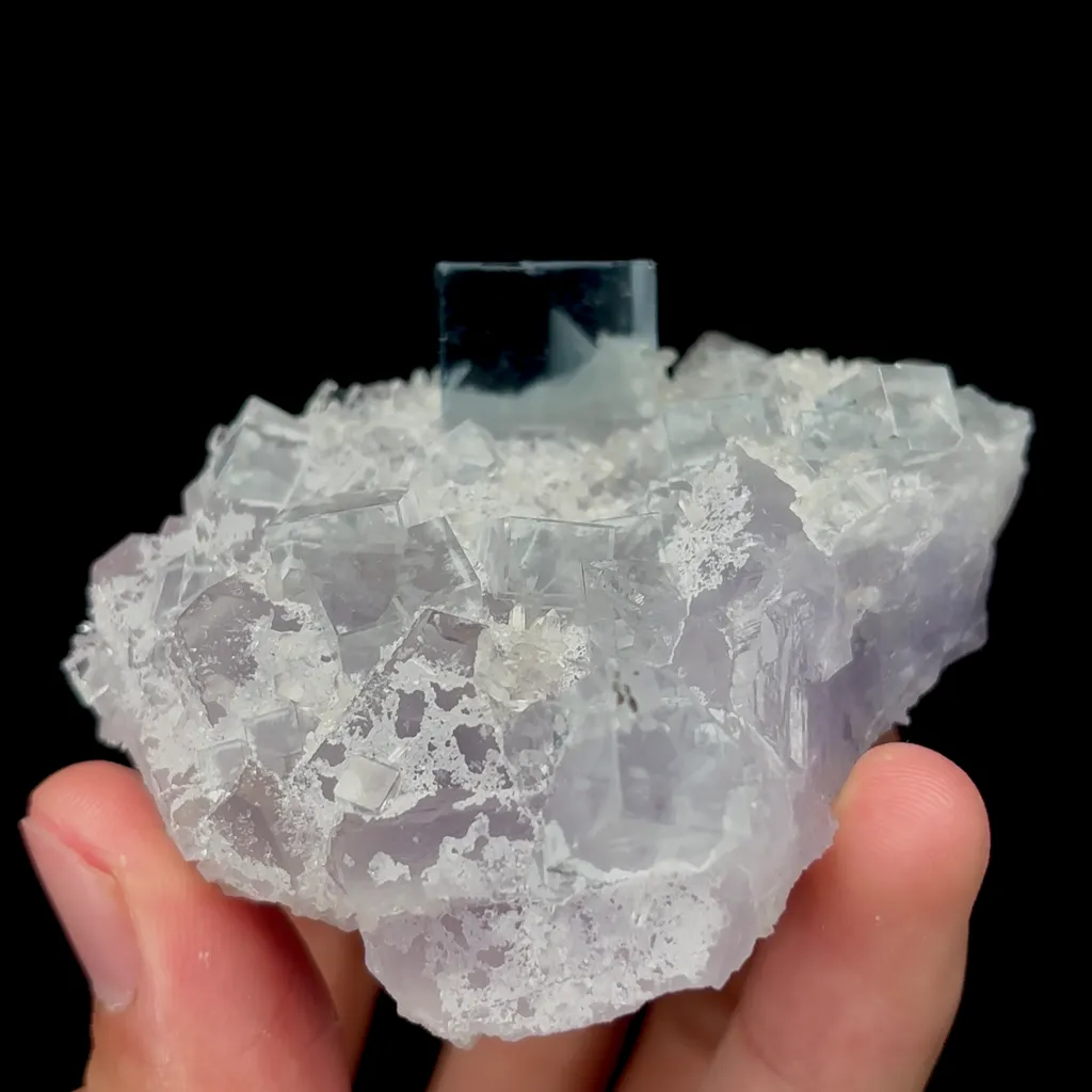 Natural Blue Cubic Fluorite Mineral Specimen,High Quality Specimen,ZHEJIANG,CHINA(77*64*33mm) - image 2