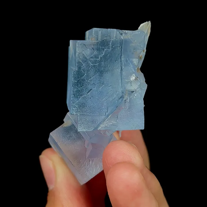 Natural Blue Cubic Fluorite, Mineral Specimen:Sichuan,China (30*30*50MM) - image 3