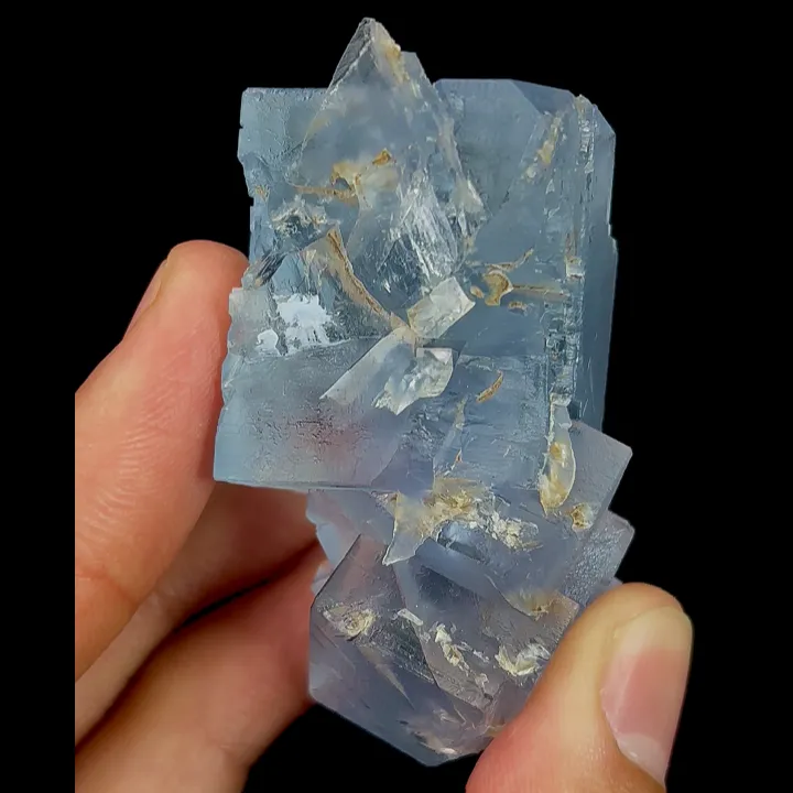 Natural Blue Cubic Fluorite, Mineral Specimen:Sichuan,China (30*30*50MM) - image 2