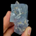 Natural Blue Cubic Fluorite, Mineral Specimen:Sichuan,China (30*30*50MM) - image 2