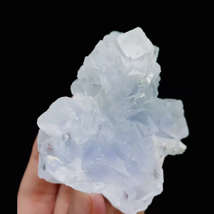 Natural Blue Cubic Fluorite, Mineral Specimen:Xianghualing,Hunan (70*55*50MM) - image 3
