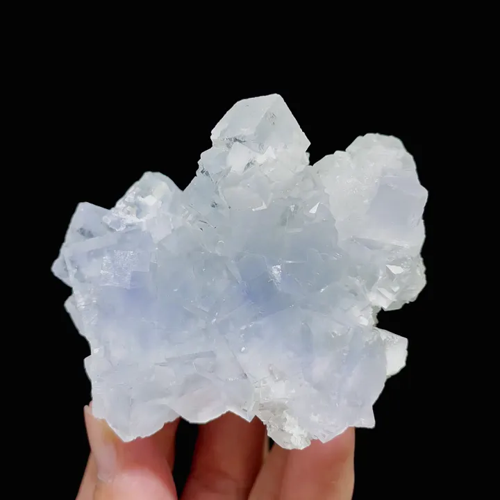 Natural Blue Cubic Fluorite, Mineral Specimen:Xianghualing,Hunan (70*55*50MM) image