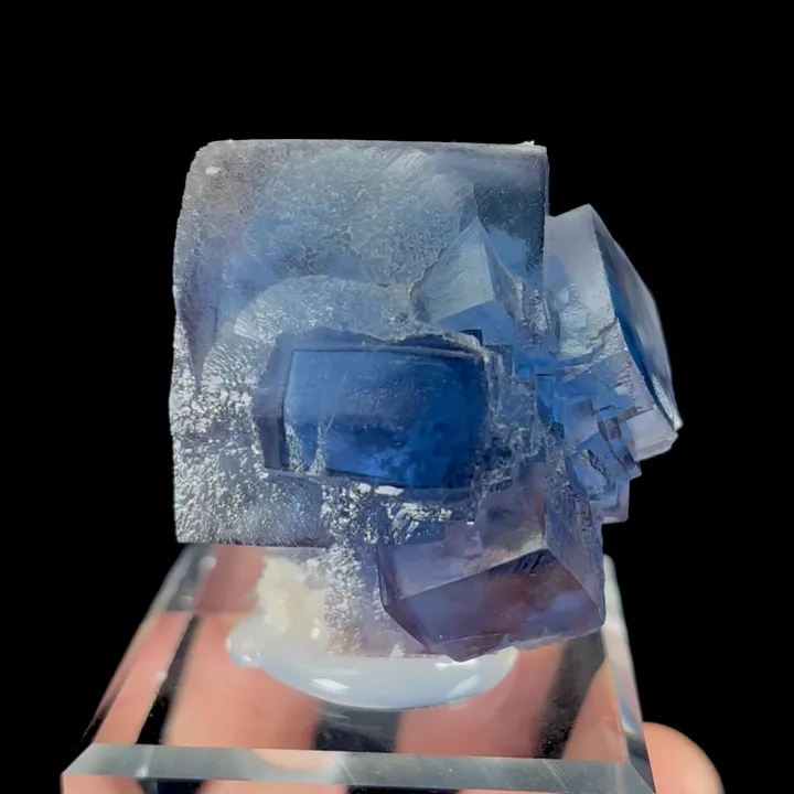 Natural Blue Cubic Fluorite, Mineral Specimen:Yaogangxian,Hunan (45*40*35MM) - image 5