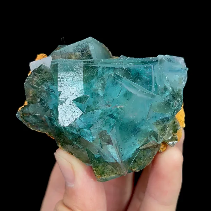 Natural Blue Cubic Fluorite, Mineral Specimen:Yaogangxian,Hunan (65*55*40MM) image