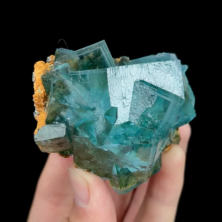 Natural Blue Cubic Fluorite, Mineral Specimen:Yaogangxian,Hunan (65*55*40MM) - image 2